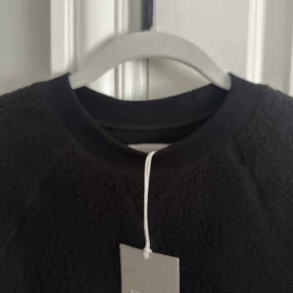 Everlane NWT Renew Fleece Crewneck Black Sweatshirt Size: Small - Picture 6 of 11